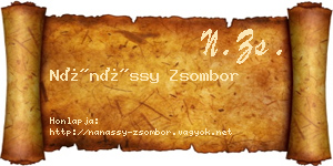 Nánássy Zsombor névjegykártya