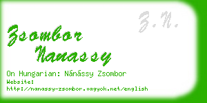 zsombor nanassy business card