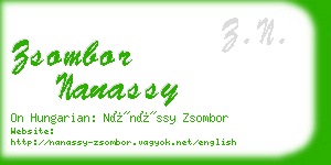 zsombor nanassy business card